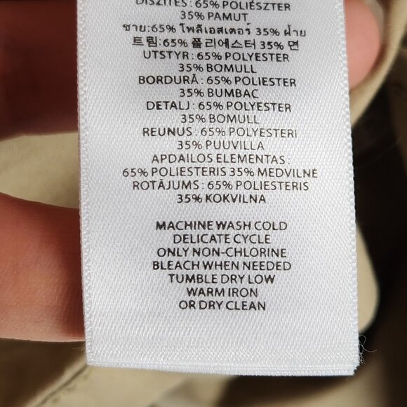 Michael Kors Jacket Womens Medium Tan Lightweight Parka Full Zip Hooded Utility - Picture 10 of 12